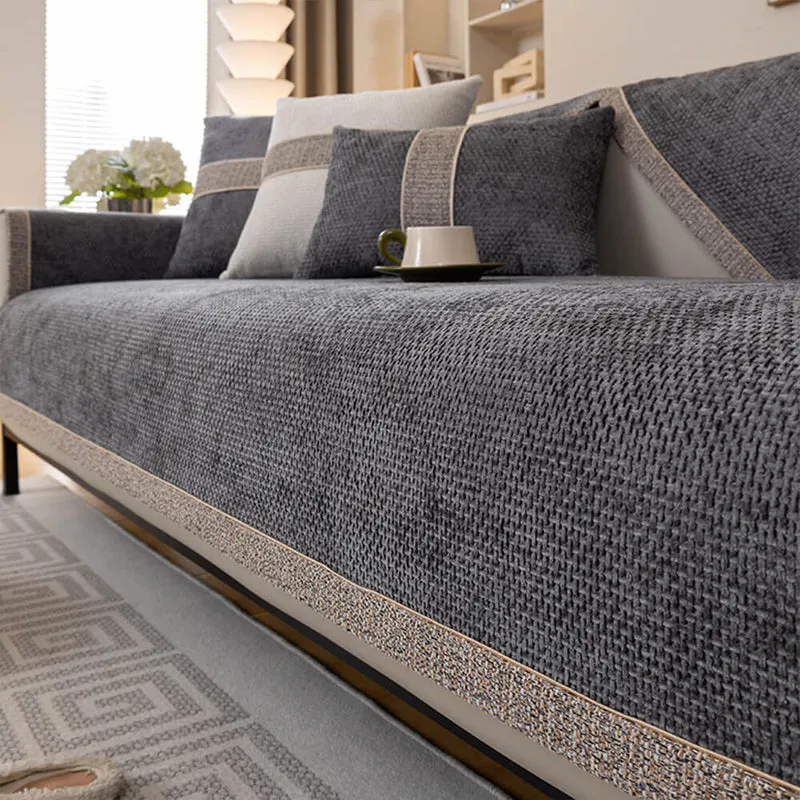 Chenille Bankhoes Antislip Structuur Bescherming Huisdieren Kleur en Maat Universeel | Sansoti