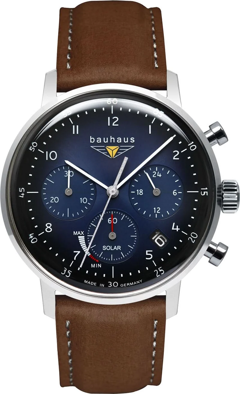 Bauhaus Classic 2086-3 Herrenuhr • Solar-Chronograph • Made in Germany