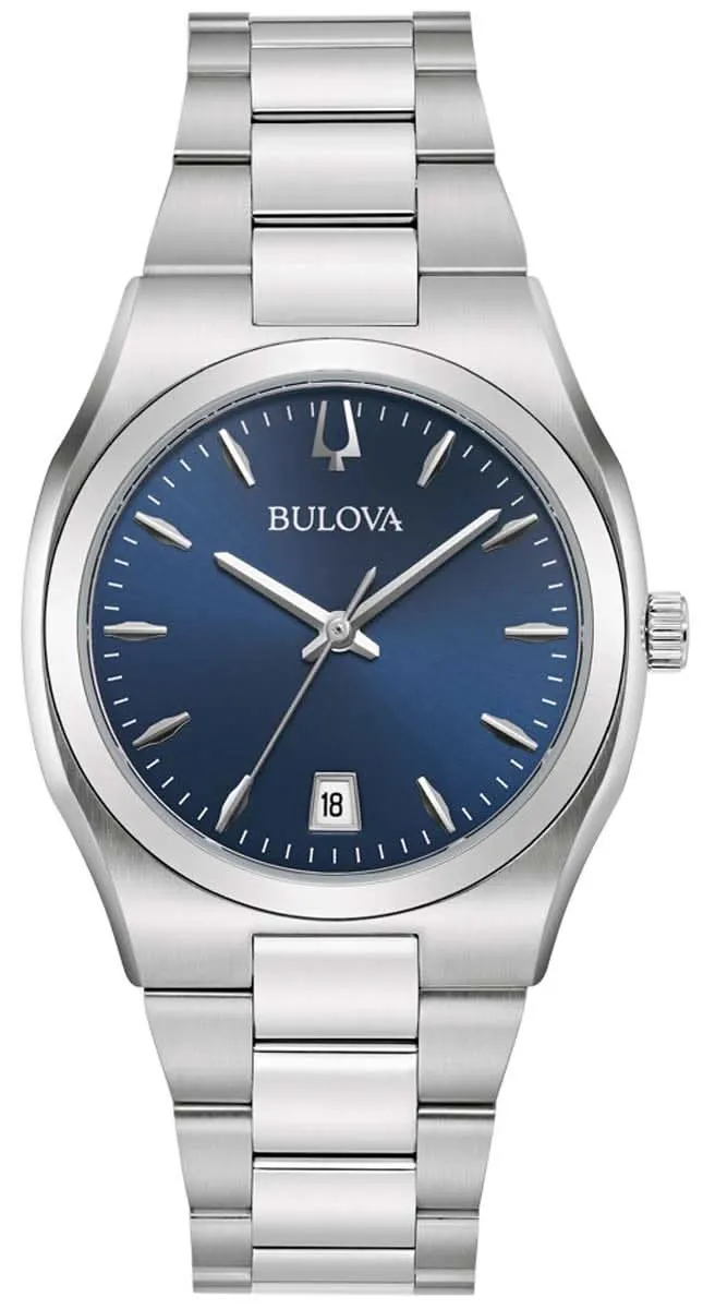 Bulova Surveyor 96M157 Damenuhr • Präzises Quarzwerk • Elegantes Blaues Design