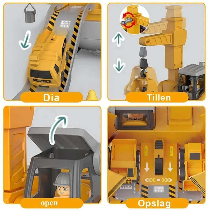 Educatief Bouwspeelgoed Graafmachine met Schroevendraaier voor Motoriekontwikkeling en Constructief Spelen | Sansoti