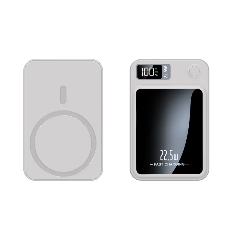 Draagbare Powerbank 20000mAh Ultradun Snellader met Draadloos Opladen en LED Display voor Onderweg | Sansoti