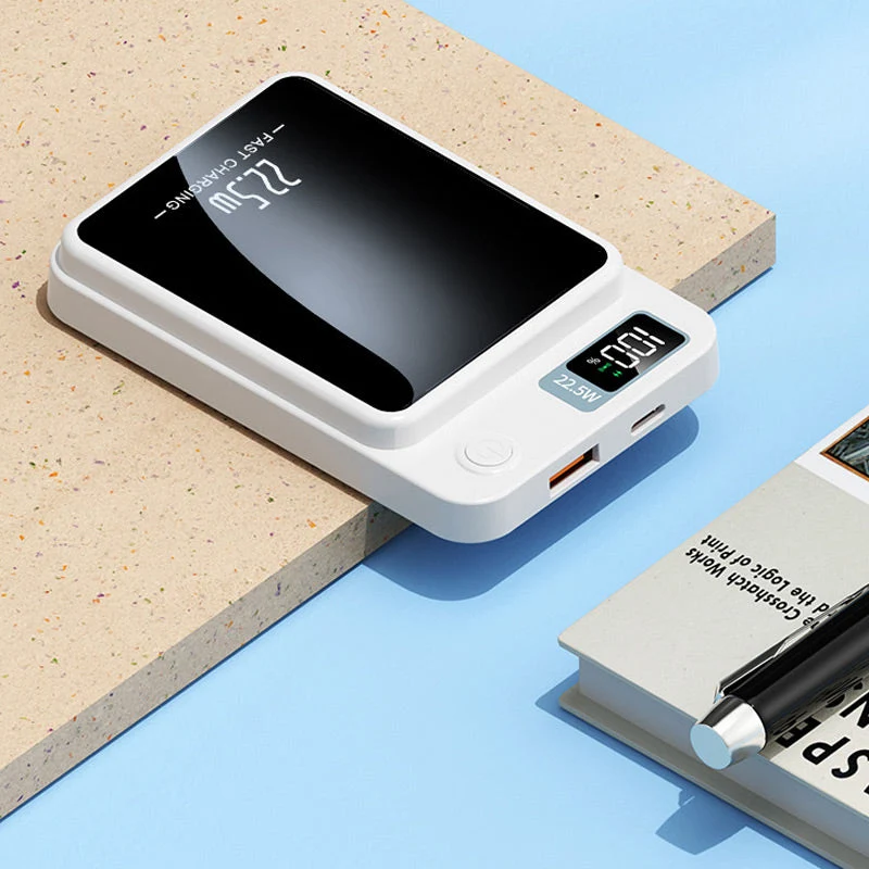 Draagbare Powerbank 20000mAh Ultradun Snellader met Draadloos Opladen en LED Display voor Onderweg | Sansoti