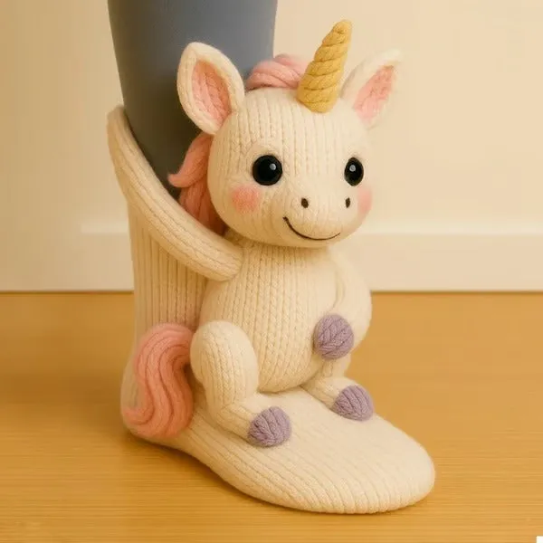Chaussettes peluche animaux