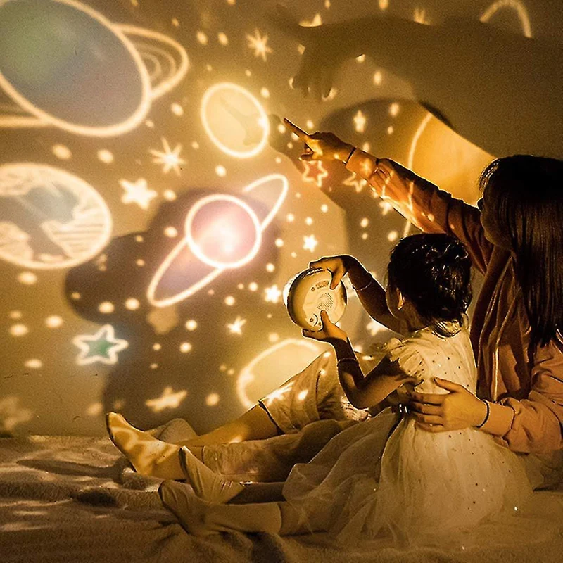 Sterrenprojector Nachtlampje Konijn & Hert met Muziek en USB-Oplader voor Kinderkamer | Sansoti