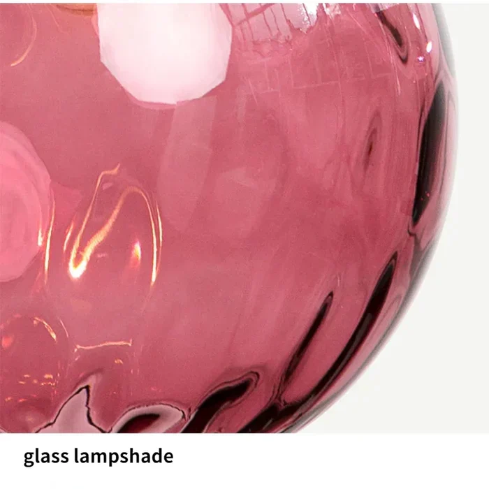 Glazen Bol Hanglamp met Gekleurde Glaskap voor Eetkamer Woonkamer | Sansoti