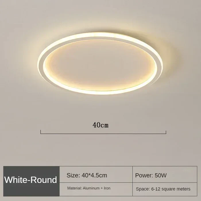 Ronde Plafondlamp Scandinavisch Design Goud Zwart Wit 20-50cm LED Dimbaar Metaal Glas Woonkamer Slaapkamer Eetkamer | Sansoti