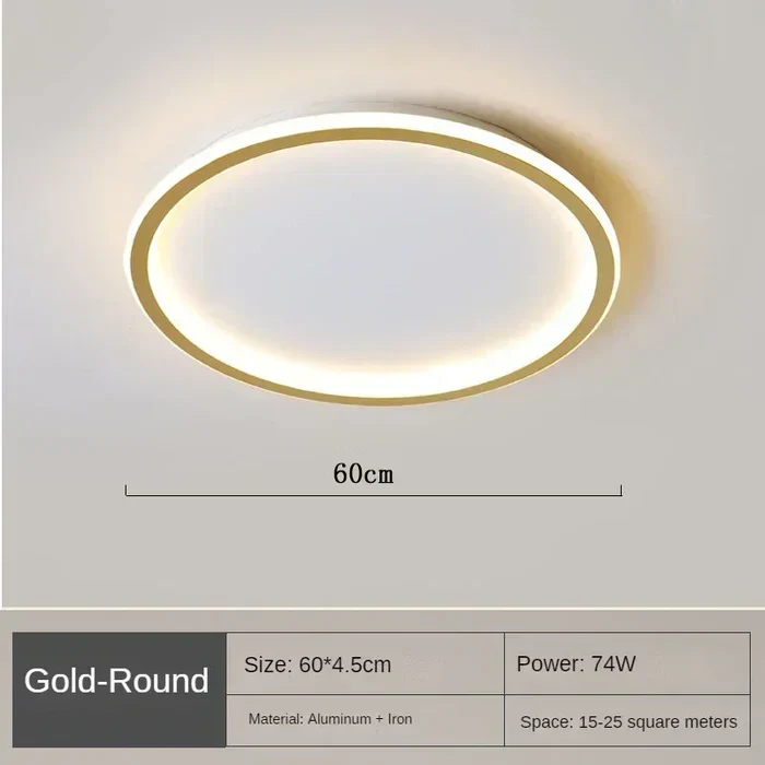 Ronde Plafondlamp Scandinavisch Design Goud Zwart Wit 20-50cm LED Dimbaar Metaal Glas Woonkamer Slaapkamer Eetkamer | Sansoti