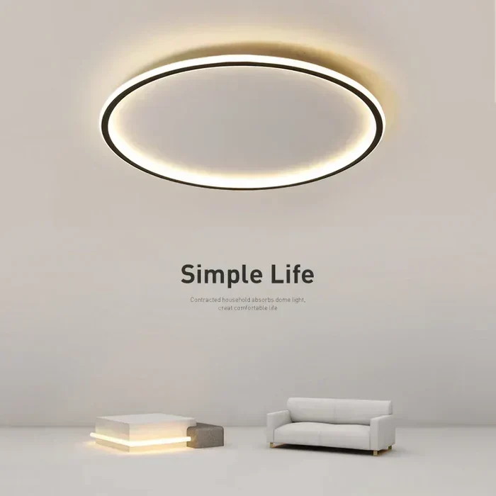 Ronde Plafondlamp Scandinavisch Design Goud Zwart Wit 20-50cm LED Dimbaar Metaal Glas Woonkamer Slaapkamer Eetkamer | Sansoti