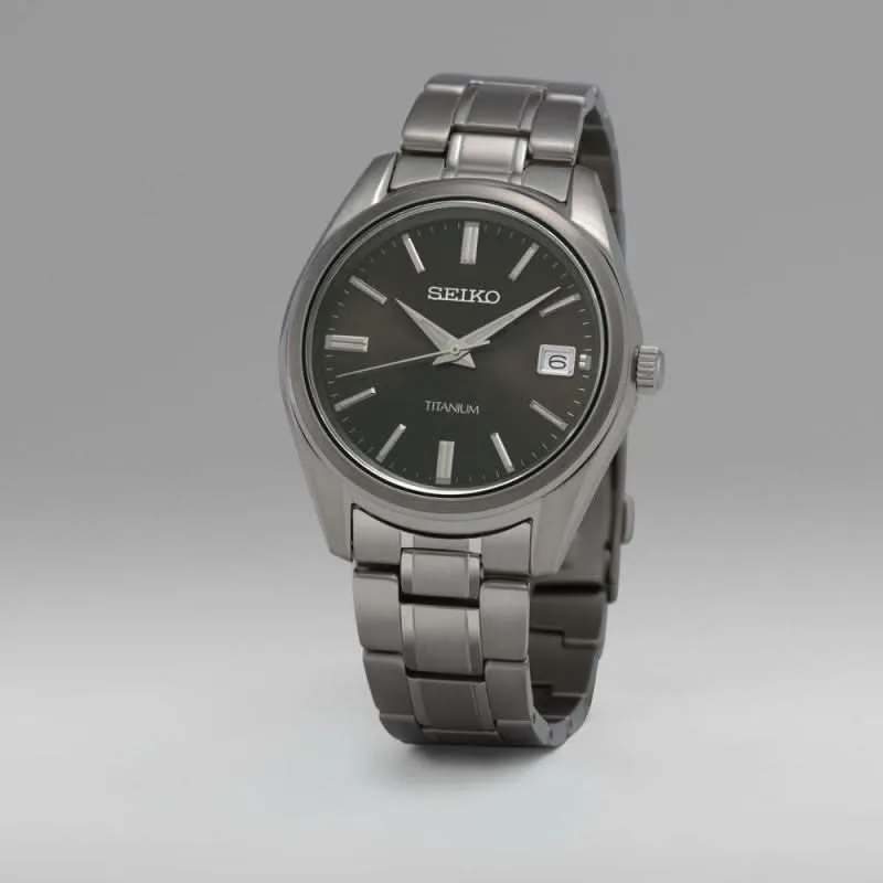 Seiko Conceptual SUR375P1 Herrenuhr • Titan • Saphirglas