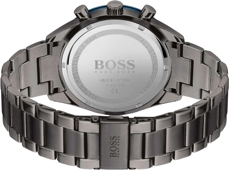 BOSS Santiago 1513863 Herrenuhr • Blaues Zifferblatt • Anthrazit Edelstahl