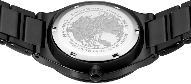 Bering Classic 11740-728 Herrenuhr • Kratzfestes Saphirglas • Flaches dänisches Design