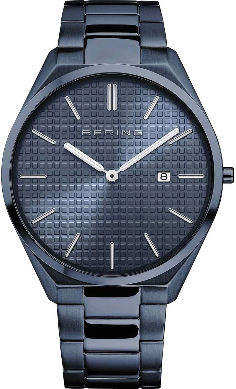 Bering Ultra Slim 17240-797 Herrenuhr • Kratzfestes Saphirglas • Flaches Design