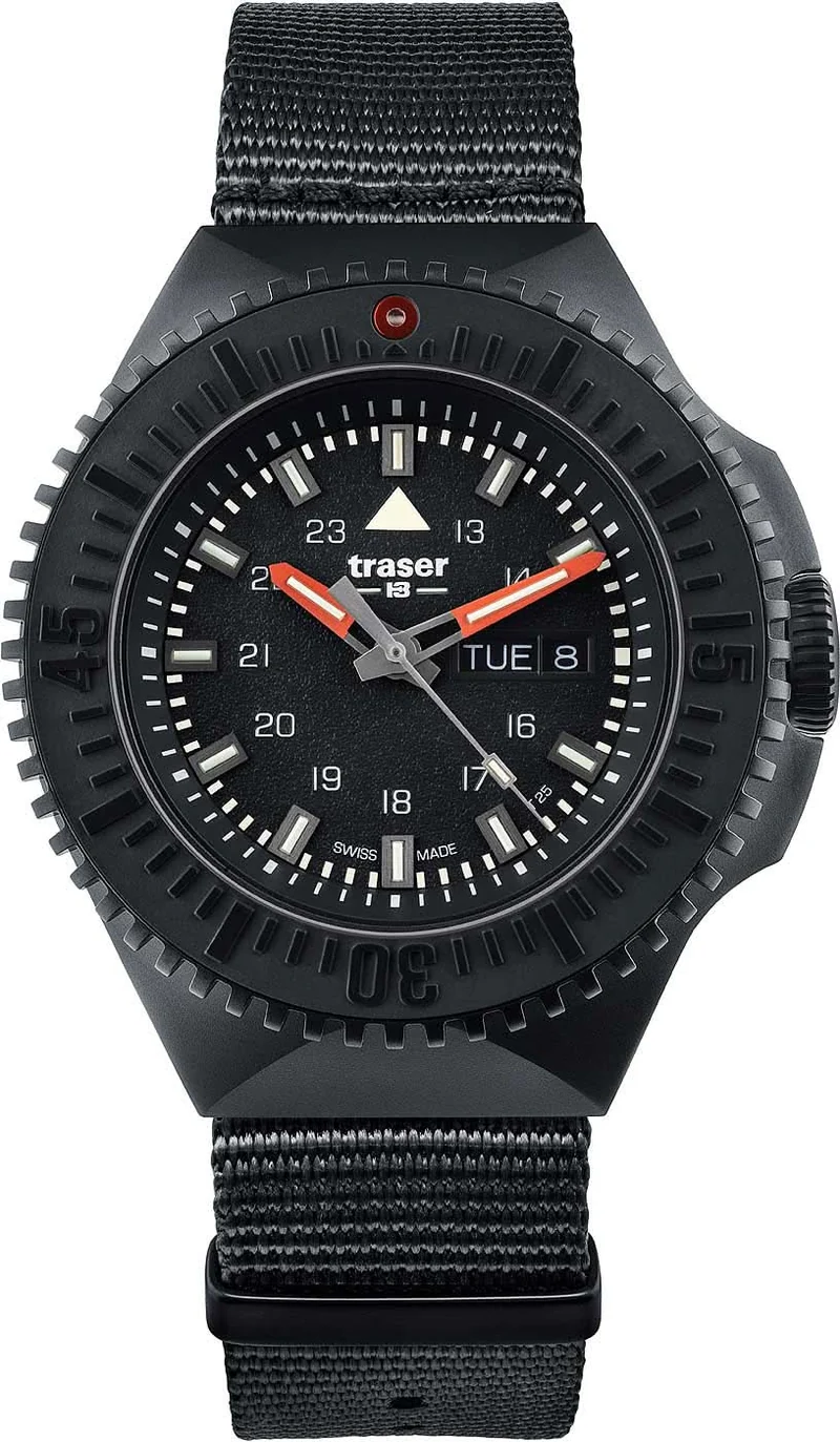 Traser P69 Black Stealth 109854 Herrenuhr • H3-Tritium • Swiss Made