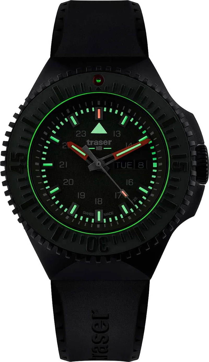 Traser P69 Black Stealth 109859 Herrenuhr • Trigalight • Swiss Made