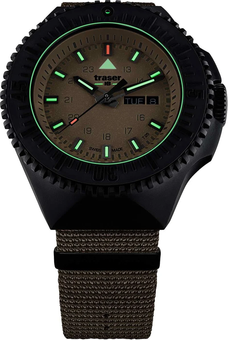 Traser P69 Black Stealth 109858 Herrenuhr • H3-Tritium Leuchttechnologie • Swiss Made