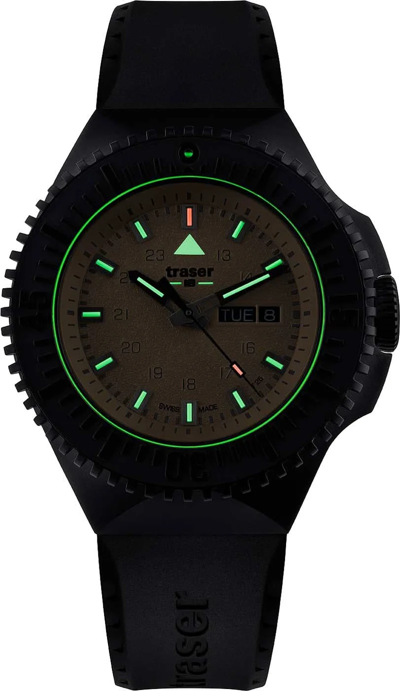 Traser P69 Black Stealth 109861 Herrenuhr • Trigalight H3 • Swiss Made