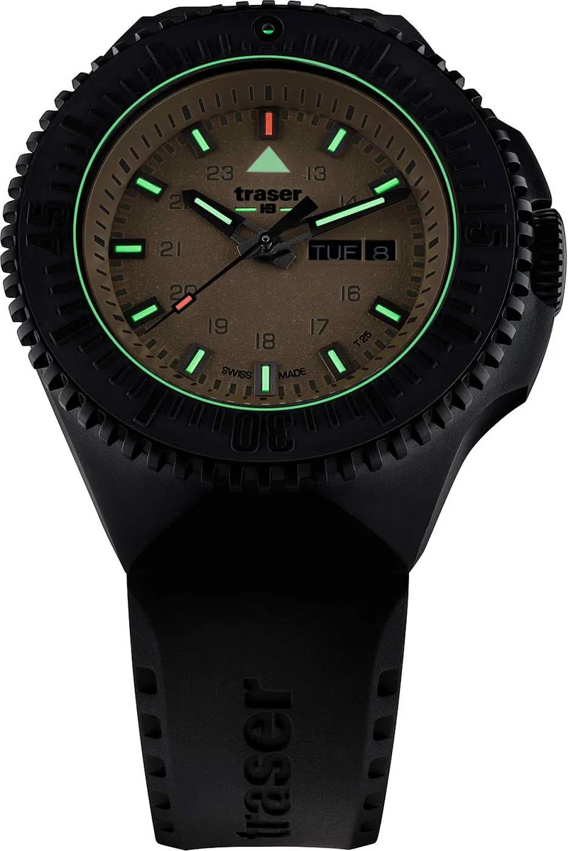 Traser P69 Black Stealth 109861 Herrenuhr • Trigalight H3 • Swiss Made