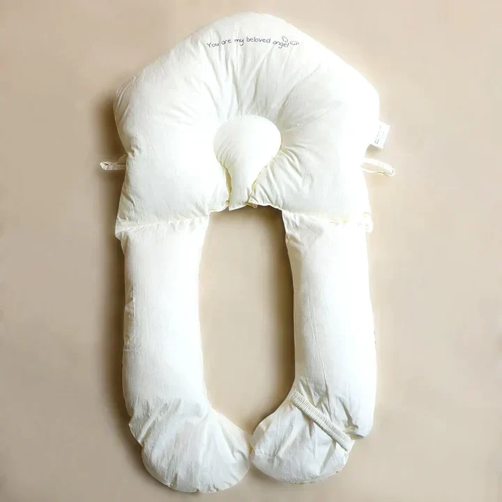Omarmingskussen Baby Antibacterieel Katoenen Zachte Vulling 0-12 Maanden Veilig Ergonomisch Pastel | Sansoti
