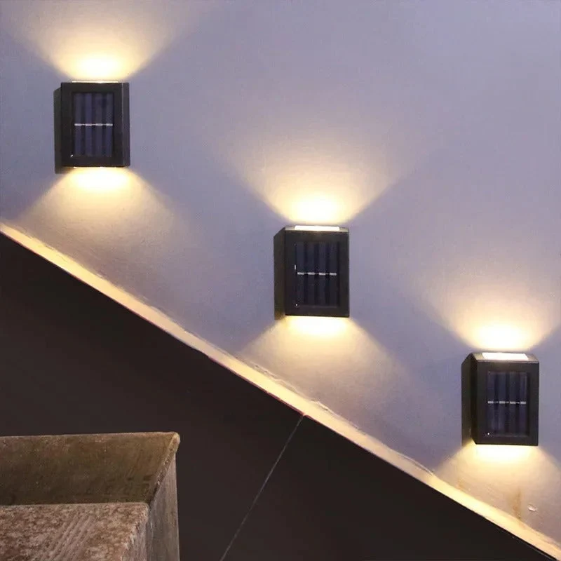LED Solar Buitenlamp Draadloos Warmwit 3000K Weerbestendig IP65 Bewegingssensor Wandverlichting Terras Tuin Balkon Energiezuinig Tuinverlichting 8 Uur Accuduur | Sansoti