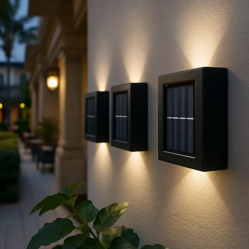 LED Solar Buitenlamp Draadloos Warmwit 3000K Weerbestendig IP65 Bewegingssensor Wandverlichting Terras Tuin Balkon Energiezuinig Tuinverlichting 8 Uur Accuduur | Sansoti