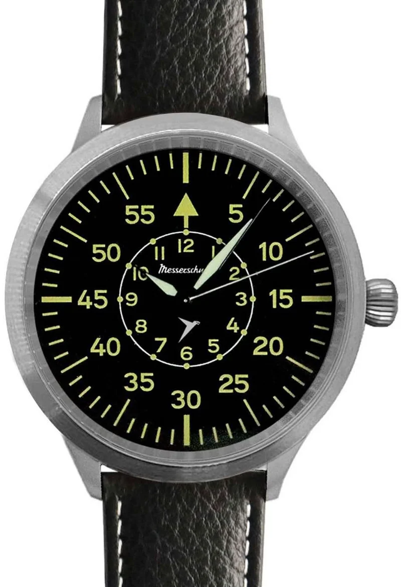 Messerschmitt Triple XL Pilot ME-65BQ Herrenuhr • 65mm Triple XL Design • Made in Germany
