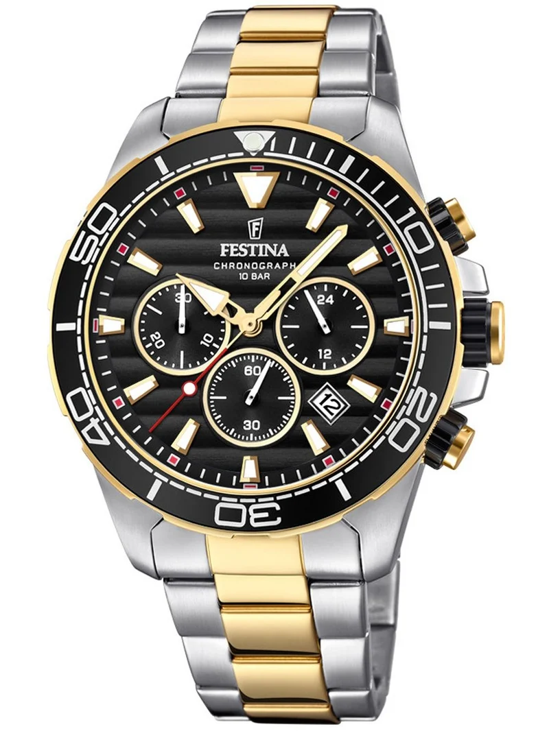 Festina Prestige Chronograph F20363/3 Herrenuhr Bicolor • Mineralglas • Chronograph mit Datum
