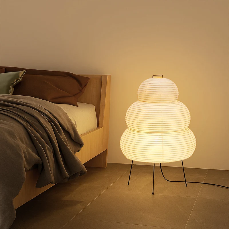 Vloerlamp Rijstpapier Ø40cm Wolkvormig Warm Wit 3000K Scandinavisch Design Sfeervolle Interieurverlichting | Sansoti
