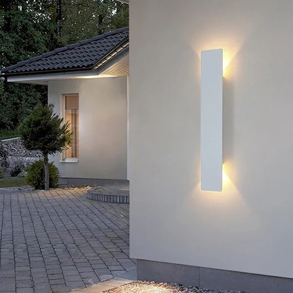 Aluminium LED Wandlamp Waterdicht Buitenverlichting Zwart Wit Terraslamp Gevelverlichting Tuinverlichting | Sansoti