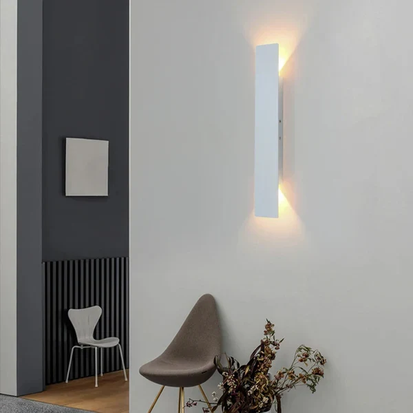 Aluminium LED Wandlamp Waterdicht Buitenverlichting Zwart Wit Terraslamp Gevelverlichting Tuinverlichting | Sansoti