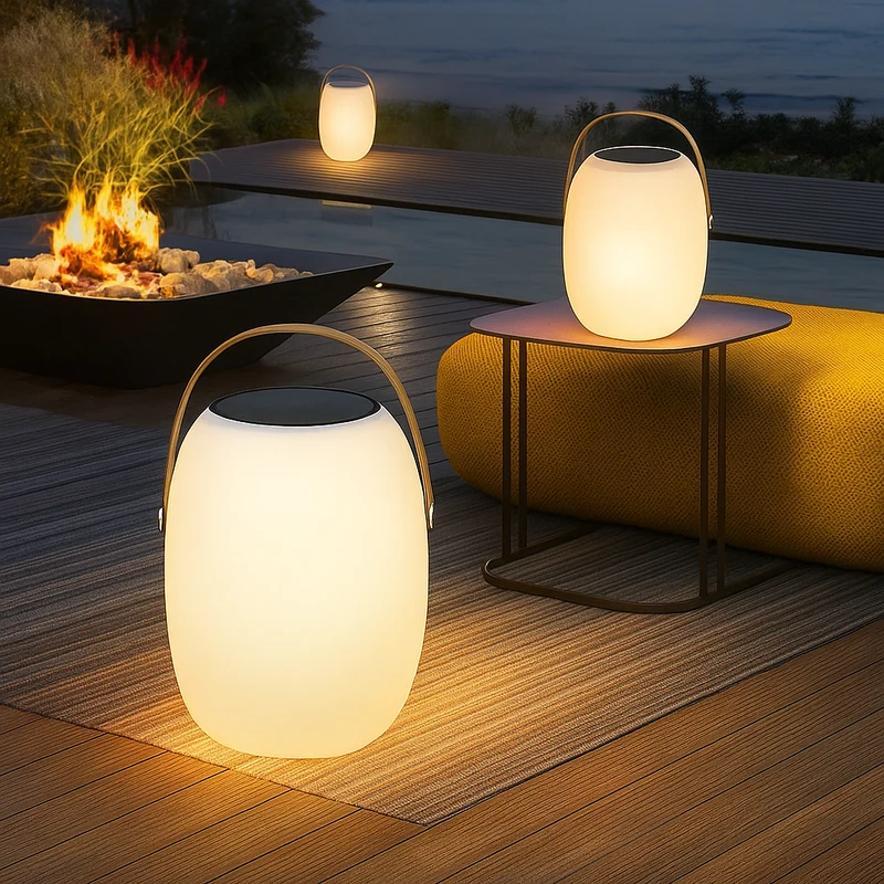 Draadloze Zonnelampen Tuin Terras LED Sfeerverlichting Oplaadbaar Duurzaam Buitenlamp Balkon Zonne-energie | Sansoti