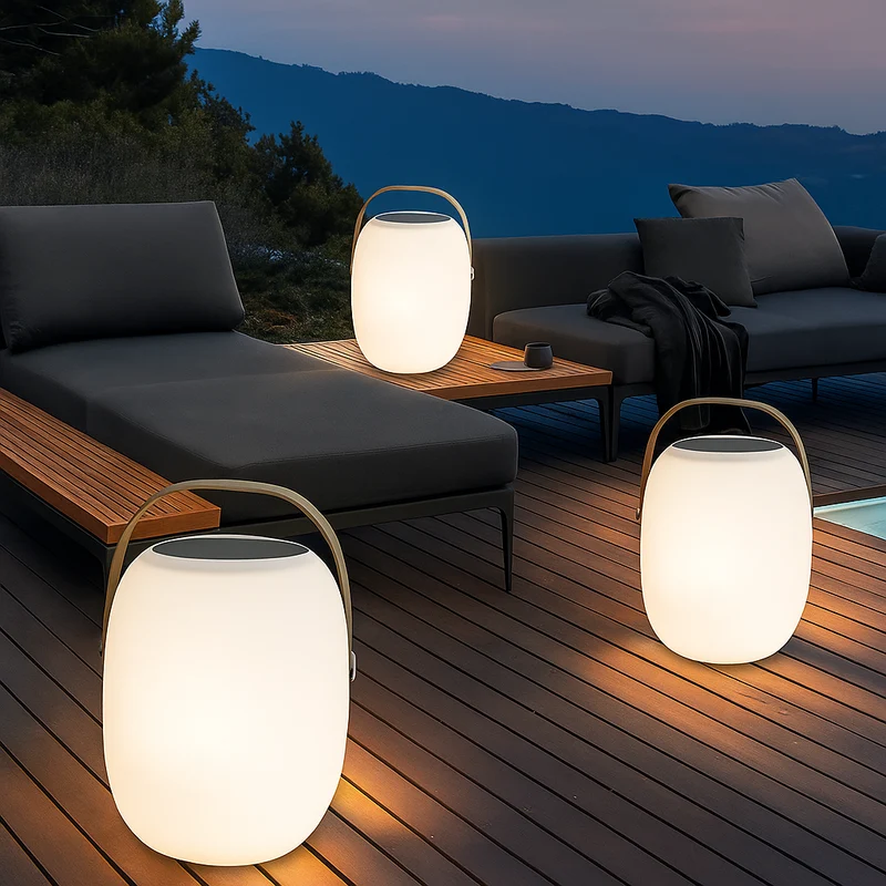 Draadloze Zonnelampen Tuin Terras LED Sfeerverlichting Oplaadbaar Duurzaam Buitenlamp Balkon Zonne-energie | Sansoti