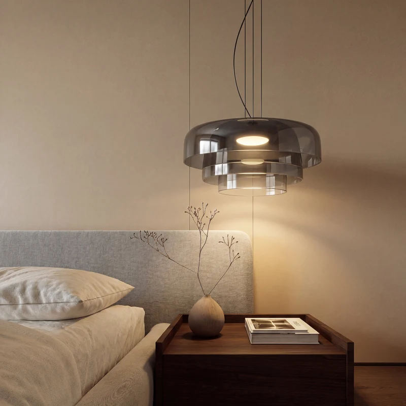 Hanglamp Handgeblazen Glas Organisch Design Ø42cm Warm Wit Licht Eetkamer Keukeneiland Ambachtelijk Vervaardigd | Sansoti