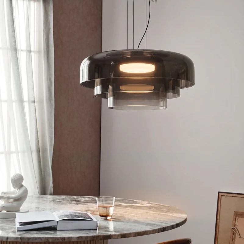 Hanglamp Handgeblazen Glas Organisch Design Ø42cm Warm Wit Licht Eetkamer Keukeneiland Ambachtelijk Vervaardigd | Sansoti