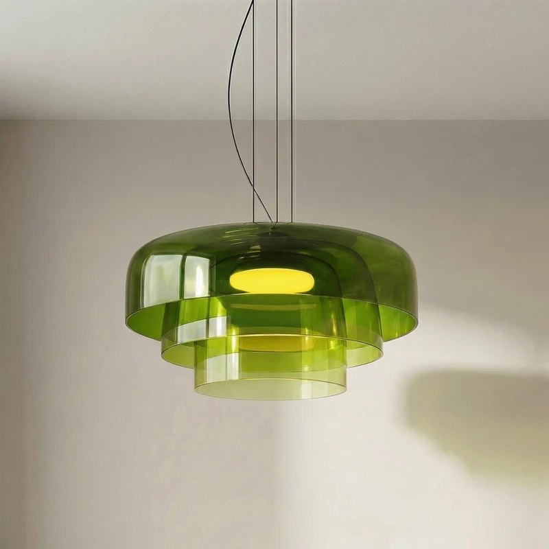 Hanglamp Handgeblazen Glas Organisch Design Ø42cm Warm Wit Licht Eetkamer Keukeneiland Ambachtelijk Vervaardigd | Sansoti