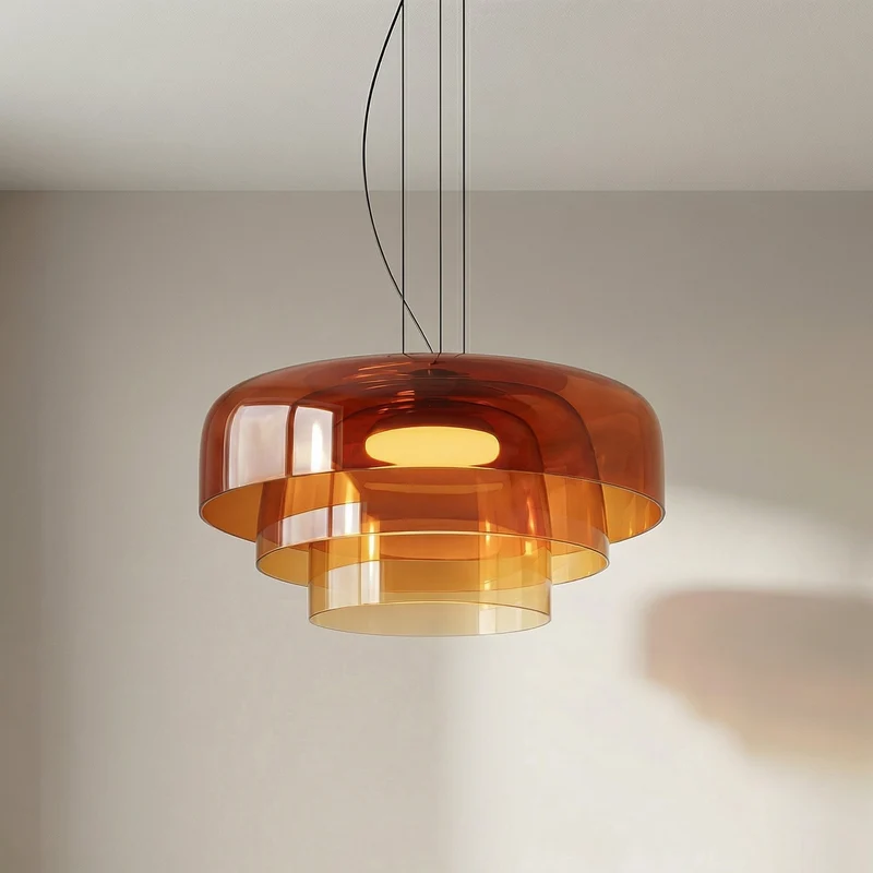 Hanglamp Handgeblazen Glas Organisch Design Ø42cm Warm Wit Licht Eetkamer Keukeneiland Ambachtelijk Vervaardigd | Sansoti