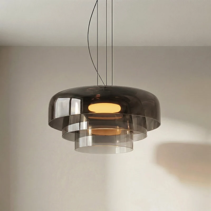 Hanglamp Handgeblazen Glas Organisch Design Ø42cm Warm Wit Licht Eetkamer Keukeneiland Ambachtelijk Vervaardigd | Sansoti