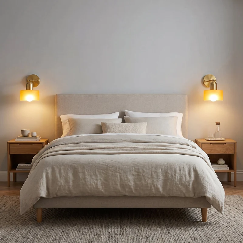 Glazen Wandlamp E27 Bauhaus Design Gekleurd Glas Metaal Hal Slaapkamer Woonkamer Warm Wit LED Wandverlichting | Sansoti