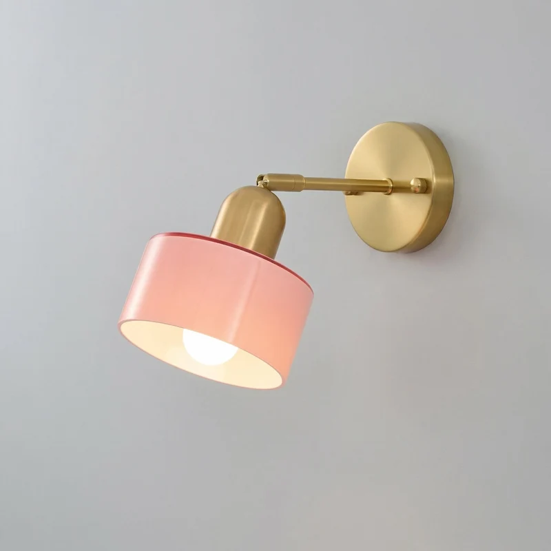Glazen Wandlamp E27 Bauhaus Design Gekleurd Glas Metaal Hal Slaapkamer Woonkamer Warm Wit LED Wandverlichting | Sansoti