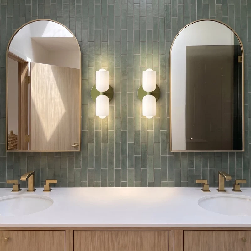 Wandlamp Tweevoudig Licht Metaal en Glas E27 Moderne Wandverlichting voor Woonkamer Gang Slaapkamer Hal | Sansoti