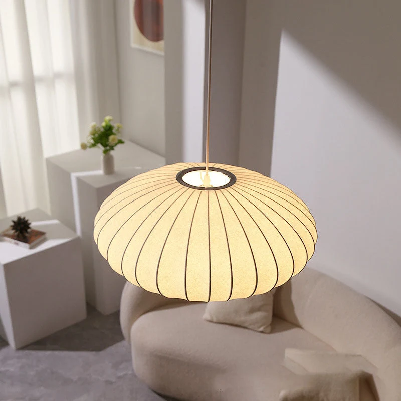 Zijden Hanglamp Ø30-70cm Sculptuur Eetkamer Woonlicht Verstelbaar Modern Interieur Design LED Dimbaar | Sansoti