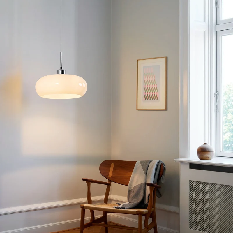 Geometrische Hanglamp E27 Glas Metaal 28cm Eetkamer Woonkamer Verstelbaar Functioneel Modern Interieur Design | Sansoti