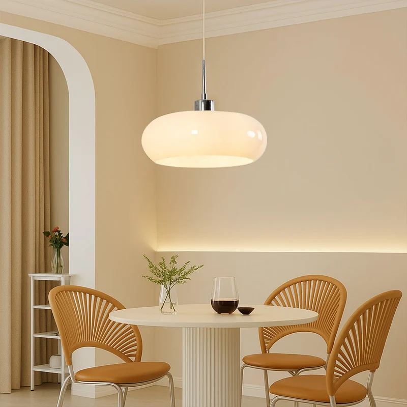 Geometrische Hanglamp E27 Glas Metaal 28cm Eetkamer Woonkamer Verstelbaar Functioneel Modern Interieur Design | Sansoti