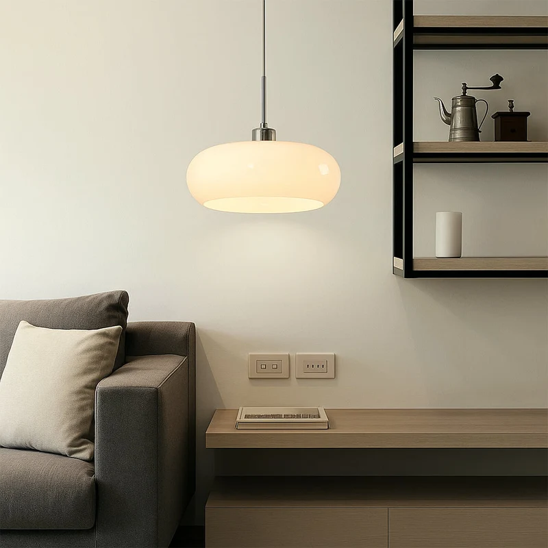 Geometrische Hanglamp E27 Glas Metaal 28cm Eetkamer Woonkamer Verstelbaar Functioneel Modern Interieur Design | Sansoti