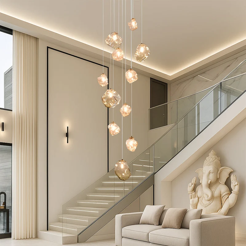 Sculptuur Traphal Kroonluchter LED Verstelbaar Dimbaar Warm Licht Modern Minimalistisch Design Verlichting | Sansoti