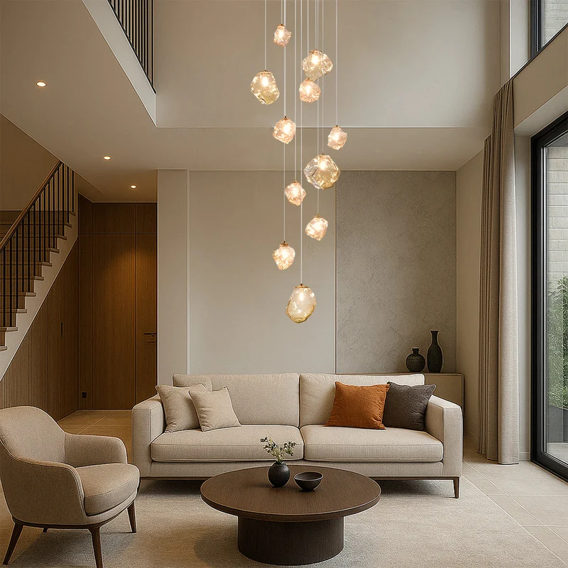 Sculptuur Traphal Kroonluchter LED Verstelbaar Dimbaar Warm Licht Modern Minimalistisch Design Verlichting | Sansoti