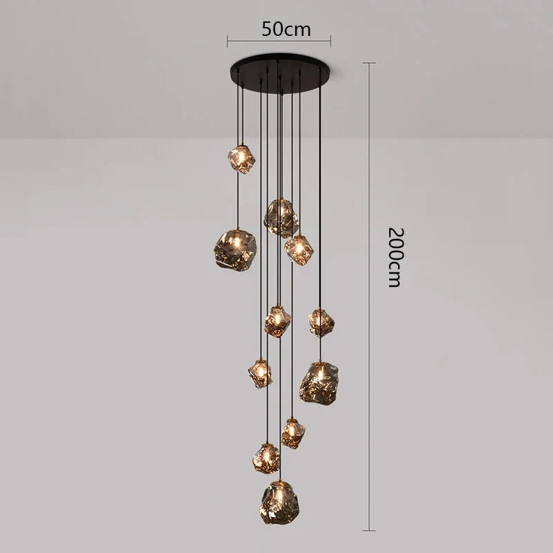 Sculptuur Traphal Kroonluchter LED Verstelbaar Dimbaar Warm Licht Modern Minimalistisch Design Verlichting | Sansoti