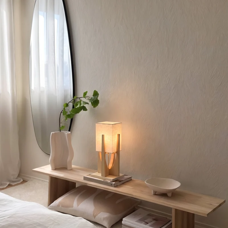 Japanse Staande Lamp Natuurlijk Hout E27 LED Dimbaar Woonkamer Slaapkamer Leeshoek Scandinavisch Design | Sansoti