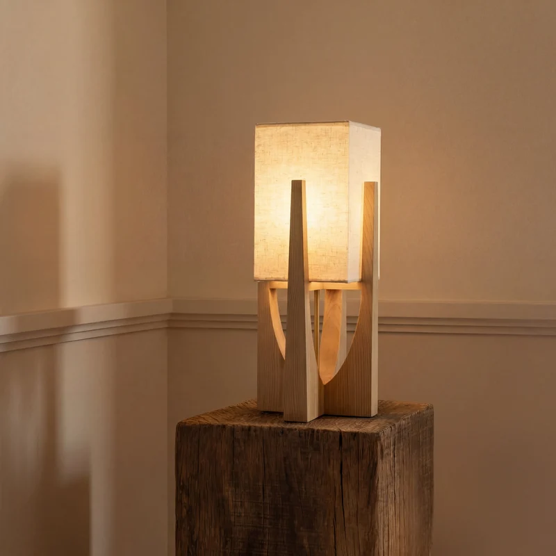 Japanse Staande Lamp Natuurlijk Hout E27 LED Dimbaar Woonkamer Slaapkamer Leeshoek Scandinavisch Design | Sansoti