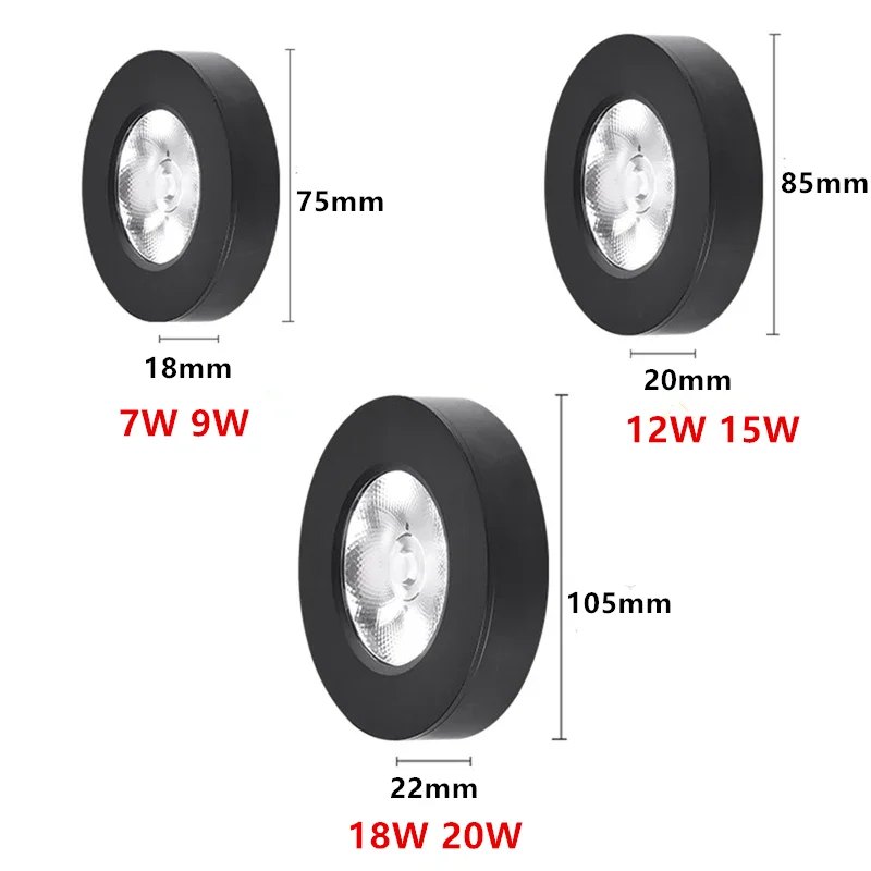 Opbouwspot Keuken Plafond LED Anti-Glare Aluminium 7W tot 20W Wit | Sansoti