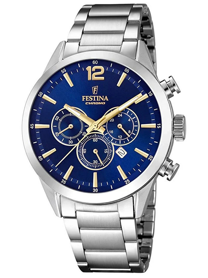 Festina Timeless Chronograph F20343/2 Herren • Quarz-Chronograph • Blaues Zifferblatt